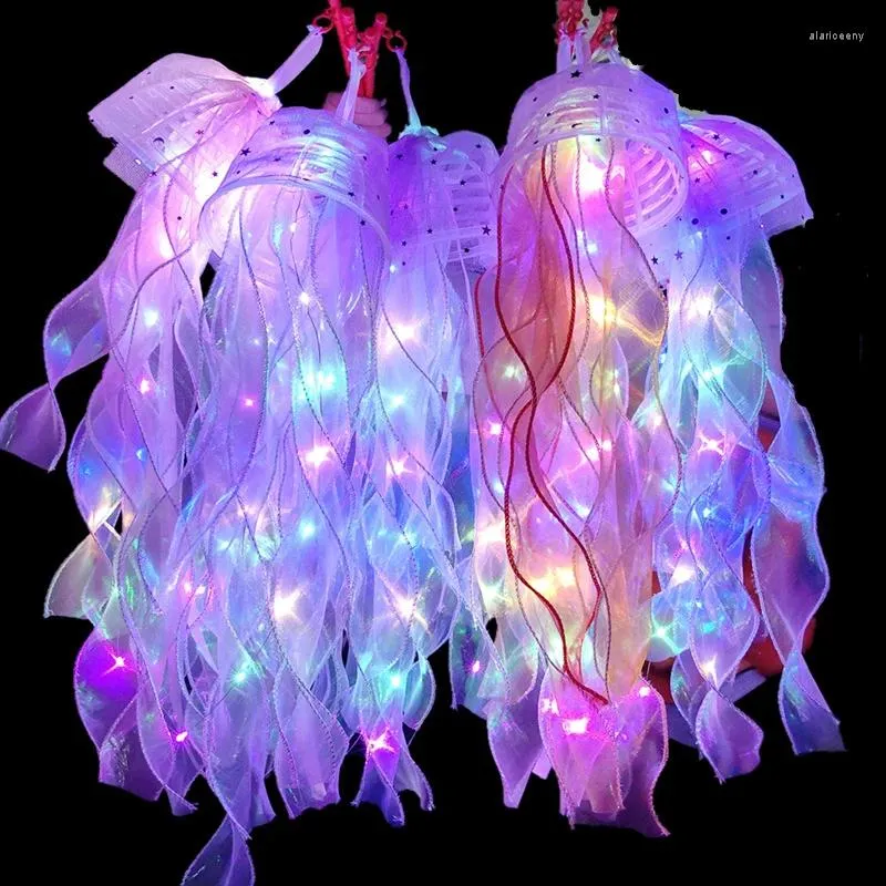 Night Lights Jellyfish Lamp Cute Room Bedside Table Lava Lamps Child Kids Light Mood Under The Sea Party Neon Ocean Decor