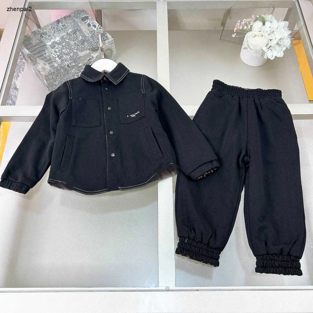 Survêtements de luxe pour enfants Utilisation double face Costume décontracté pour bébé Taille 100-160 Impression complète de lettres POLO à manches longues et pantalon 24Feb20