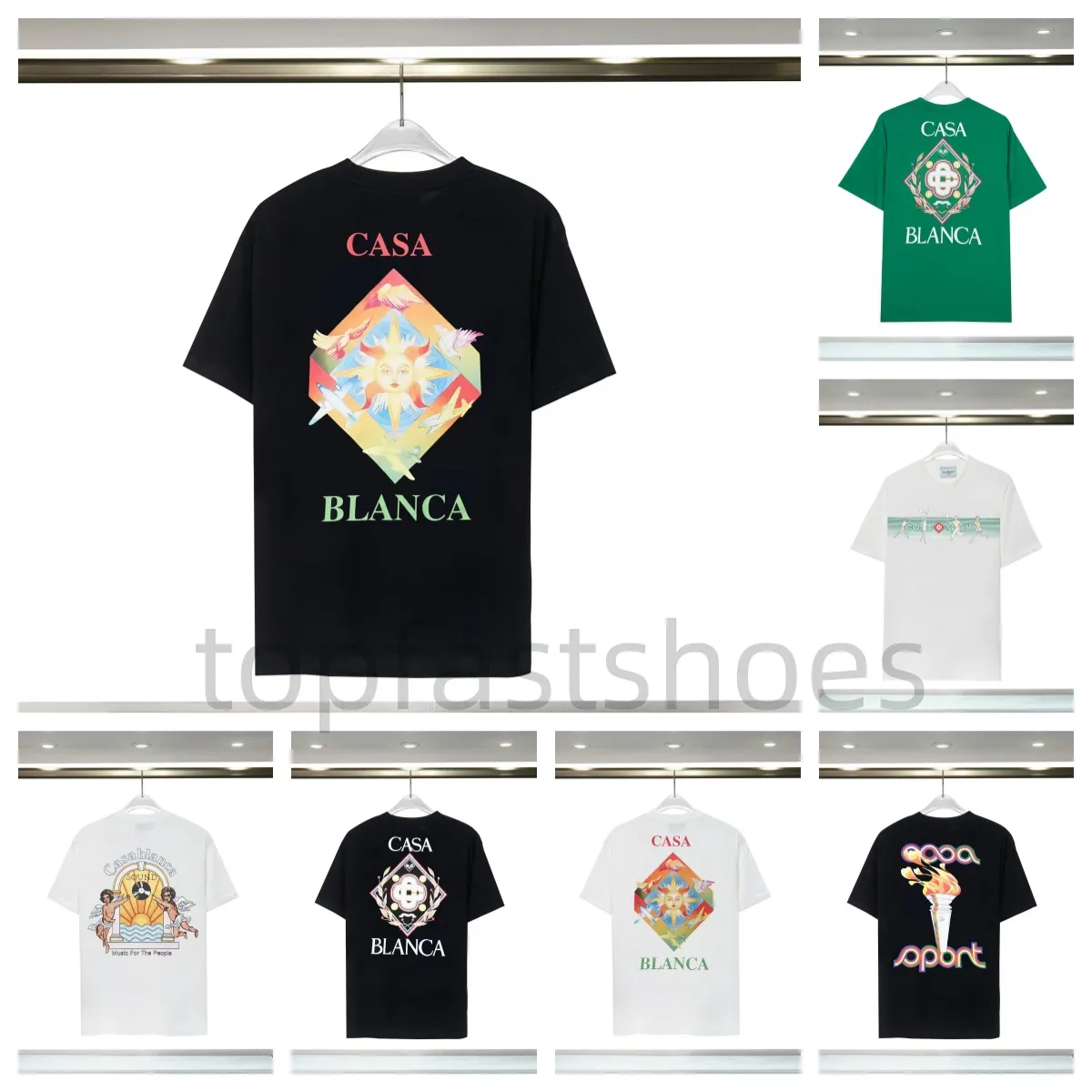 Casablanca camiseta masculina designer camisa masao san impresso camisa casual masculina de seda solta casablanca camisa hip hop camisa casual