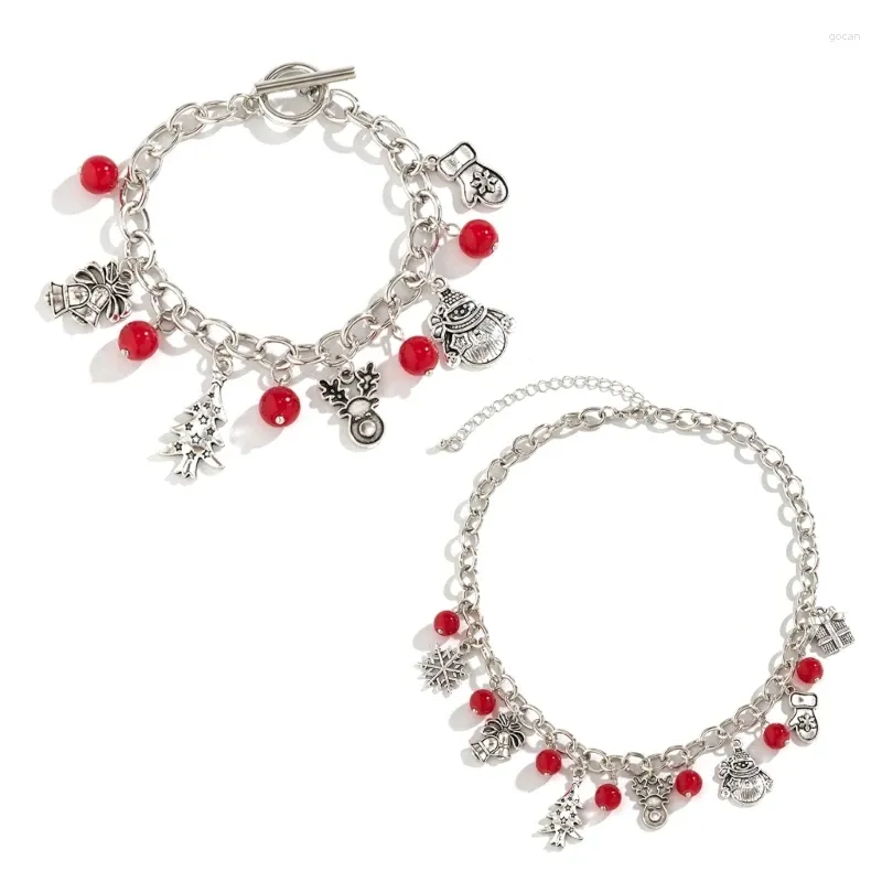 Necklace Earrings Set Christmas Theme Pendant Or Bracelet Festive Neck Chain/Wrist Bangle F19D