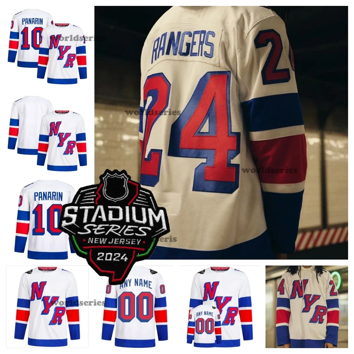 New York10 Artemi Panarin 2024 Stadium Series Maglie da hockey Igor Shesterkin Ben Harpur Kakko Kalynuk Patrick Kane Ryan Lindgren Mikkola Uomini donne giovanili