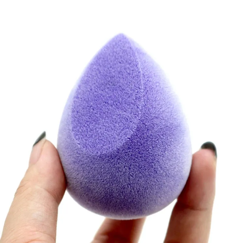 Wholesale Custom Microfiber Make Up Sponge Beauty Egg Flocking Makeup Sponge Velvet Flocking Blender Egg 240220