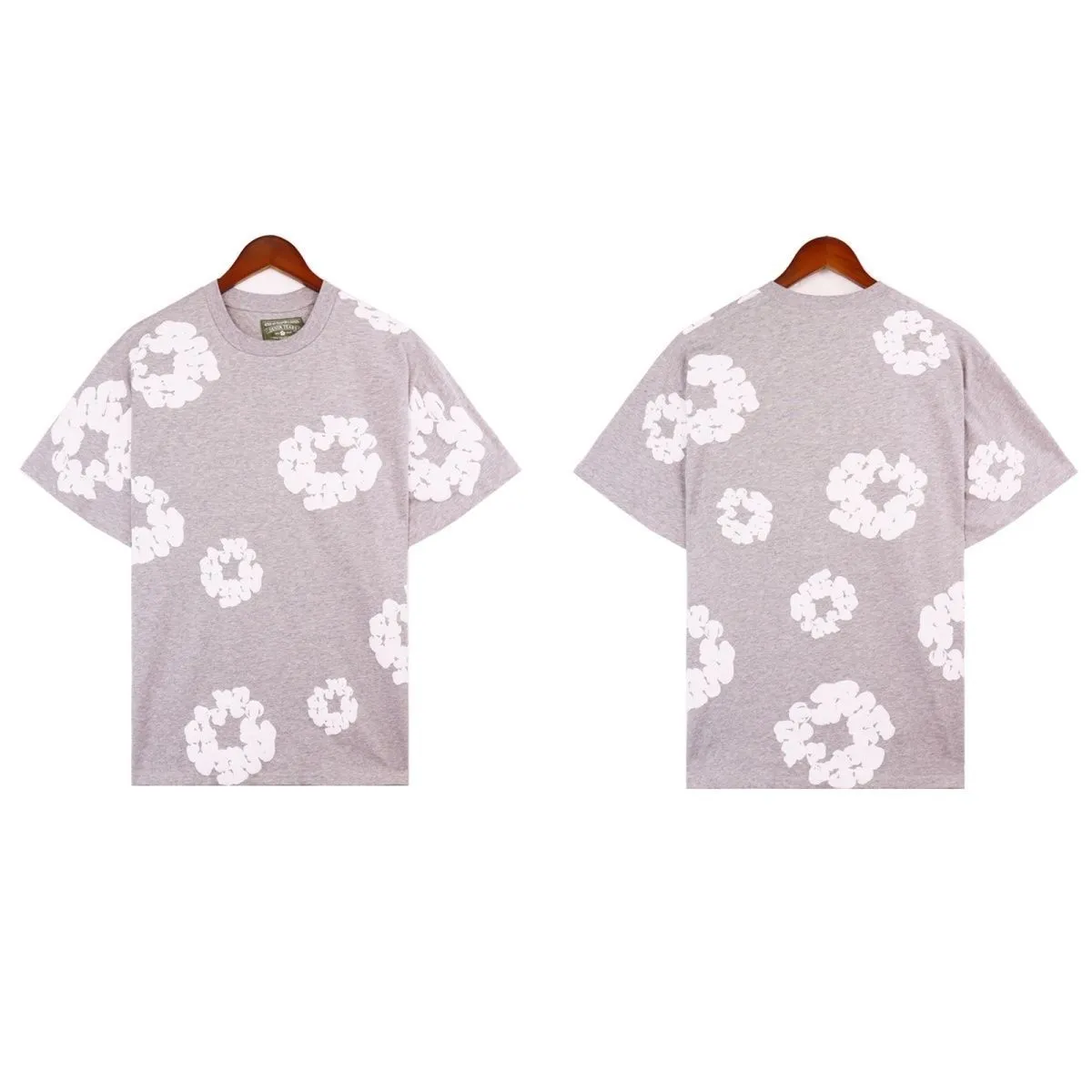 SS New Enimears T-shirt avec cou rond Kapok Imprimé à manches courtes et femmes en vrac Sports Pure Coton Casual Casual Half Top Clothes Joz2