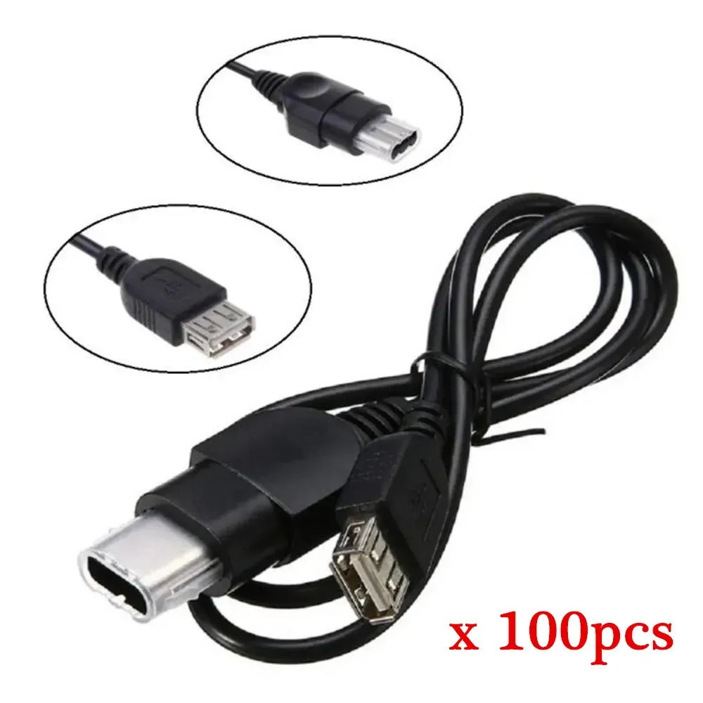 Kablar 100 st USB -kabel för Xbox Female USB till Xbox -spelkontroll Adapter Kabelgenerering AV AUD Video Composite Wire