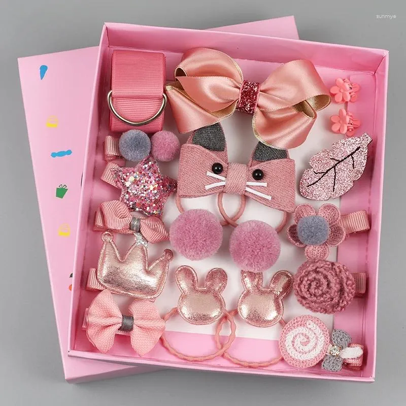 Accessori per capelli Cartolina principessa per bambini Confezione regalo da 18 gioielli