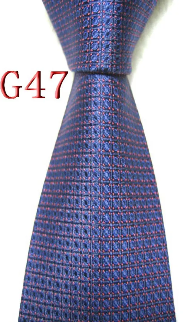 G47 100Silk Jacquard Woven Handmade Men039s Tie Necktie0123495749