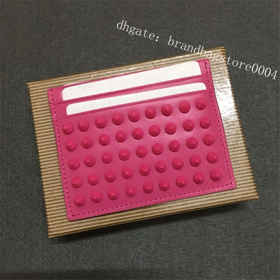 Preppy Style Small package rivet tide Fashion Card Holders Casual business cardholder Unisex the same paragraph Cowhide leather wa3399