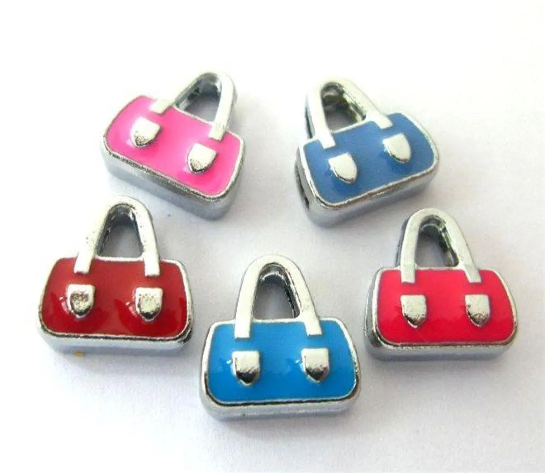 Neue Mode 20 stücke 8mm Mix Farbe Tasche Slide Charms Können Über 8mm DIY Petcollar Schlüsselbund Gürtel2933529