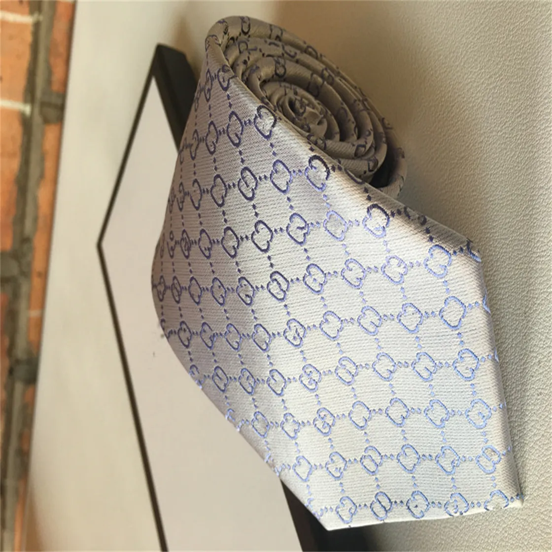 2024 Designer 100% Tie Silk Slips Black Blue Jacquard Hand vävd för män Bröllop Casual och Business Slips Fashion Hawaii med låda halsband