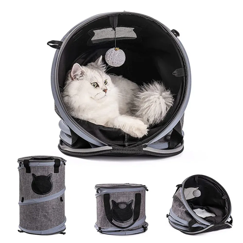 Barnvagnar Pet levererar multifunktionell handbärare valp Dag Cat Tunnel Toy Outdoor Satchel Folding Car Pet Kennel