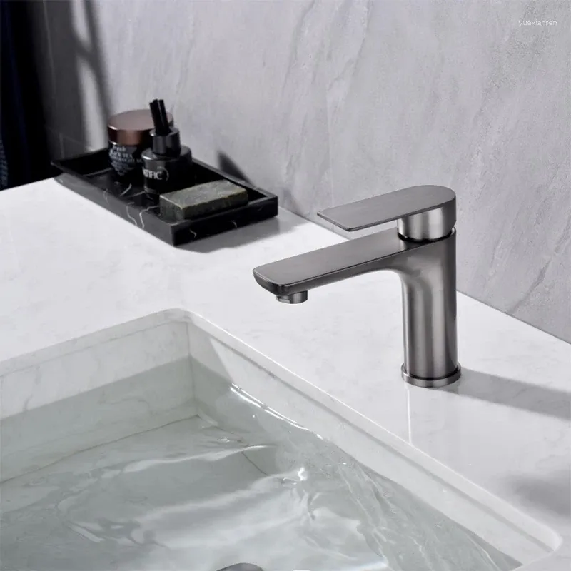 Badrumsvaskar kranar kran i rostfritt stål pistolaska och kallt vatten toalett tvättställare kan appliceras