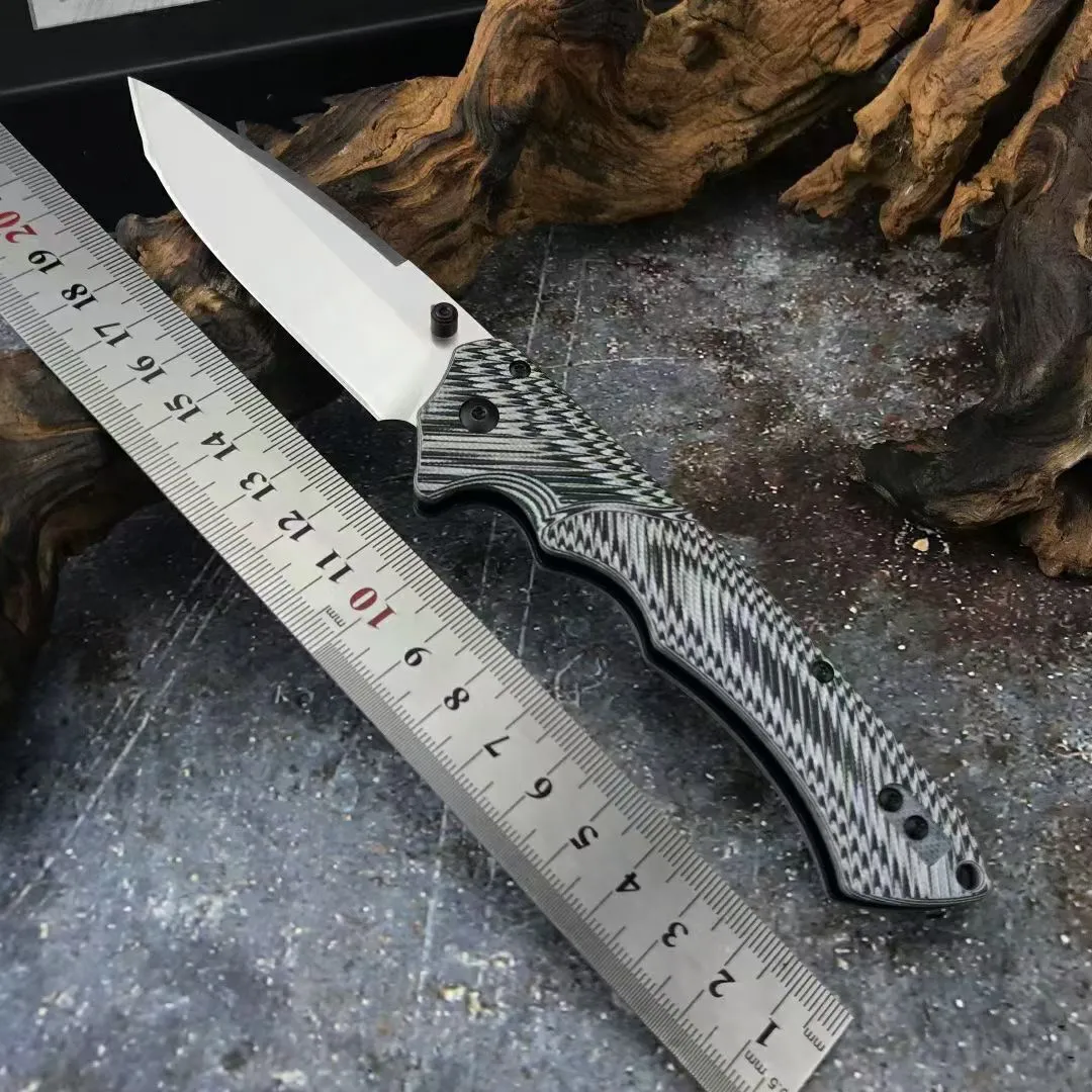 Cuchillo plegable táctico BM 1401 para acampar, mango G10, cuchillos militares de bolsillo para caza al aire libre, herramienta EDC portátil