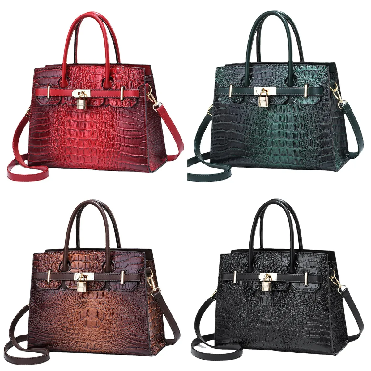 Nieuwe tas mode alligator print handtas grote capaciteit casual schouder messenger tas