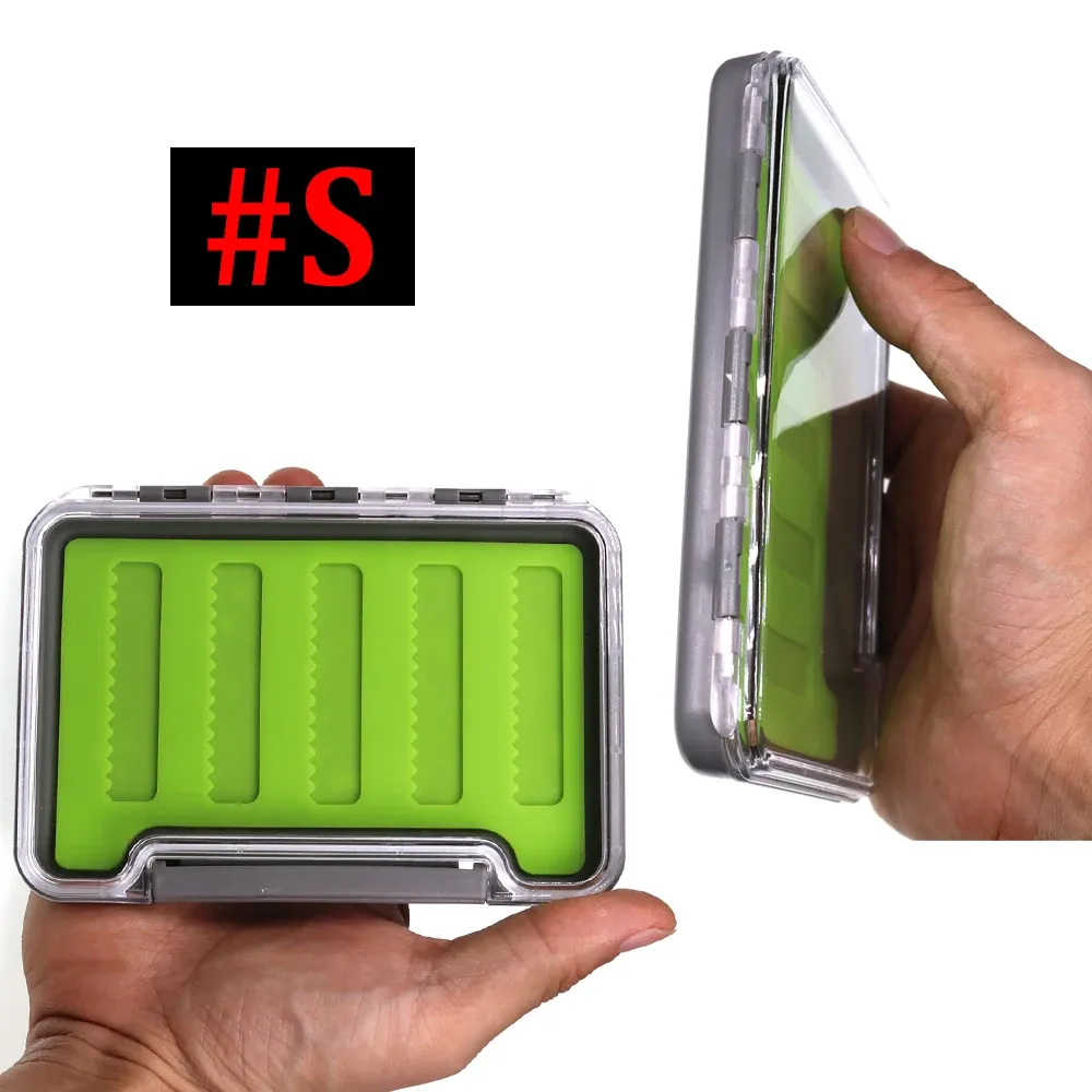 Ultra Thin Waterproof Fly Fishing Box: Clear S L Size Pocket