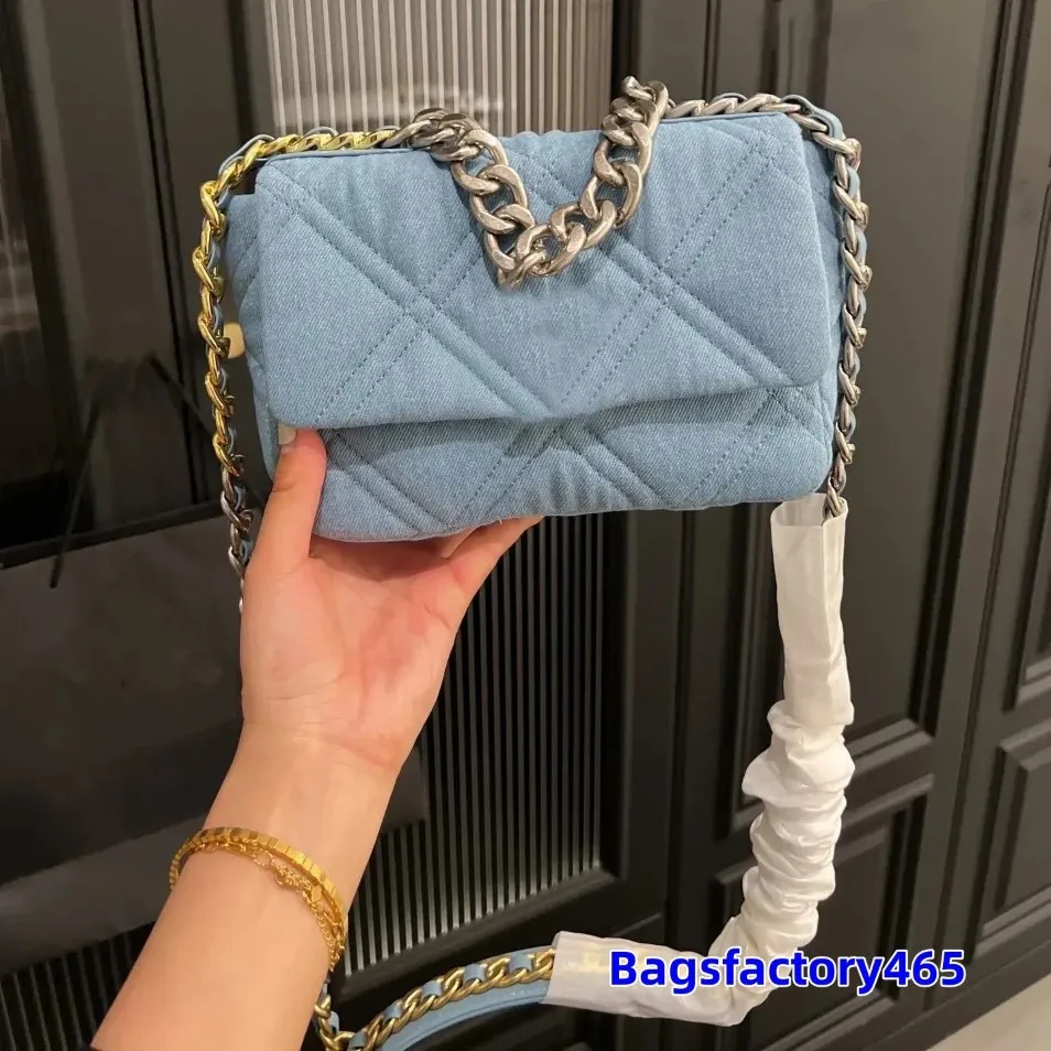 Artwork Flap Denim Sacs Designer Marque Sac Totes Chanis 2023 Bandoulière Luxurys Sacs à main 19 Mode Épaule Haute Qualité Sac Femmes285i