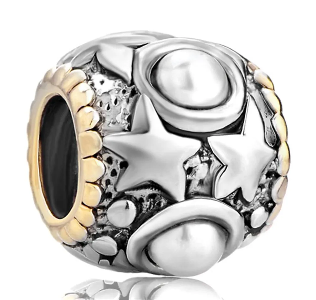 10 stuks per lot Lucky Star Bead Europese spacer charm fit Chamilia Biagi DIY bracelet3722148