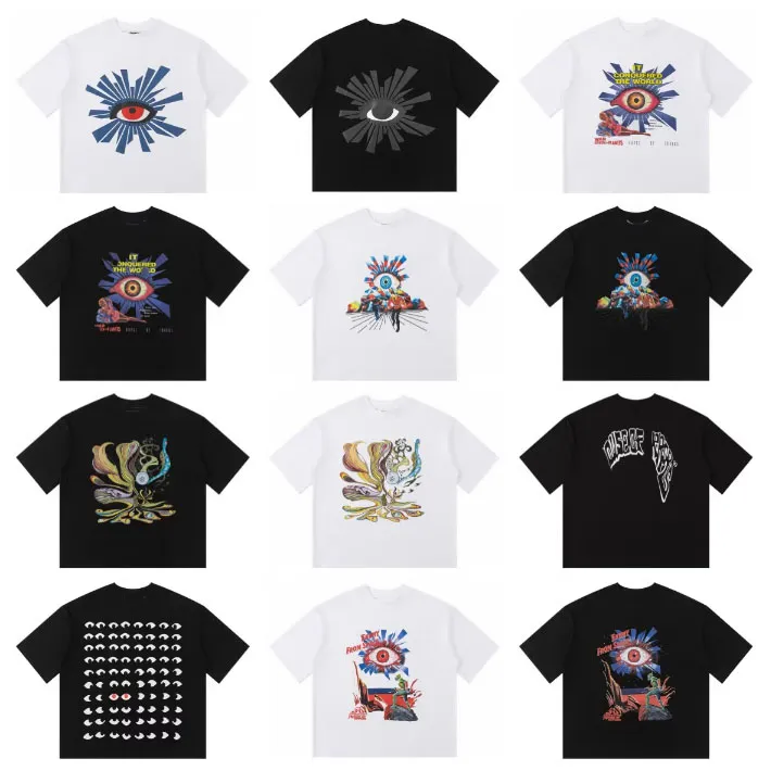 SS New Ouse of Errors T-shirt Full Vision Eye imprimé à manches courtes High Street Sports amples pour hommes et femmes pur coton décontracté haut à manches mi-longues vêtements