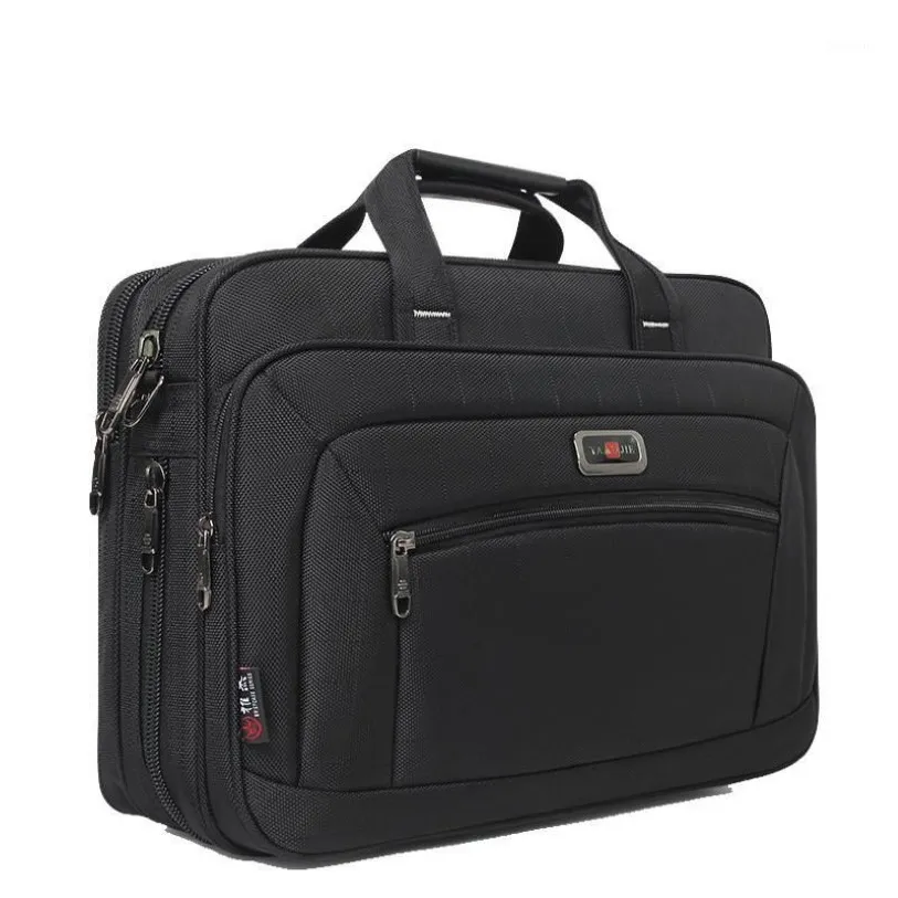 Men Oxford Fabric Waterproof Business Briefcase Black Laptop Notebook Case Large Capacity Men Bag Document Bag1326O