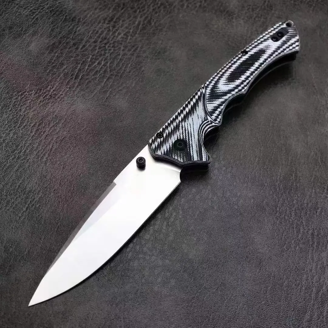 Camping BM 1401 Taktisk vikning Kniv G10 Handtaget utomhusjakt Ficka Militära knivar Portabelt EDC -verktyg