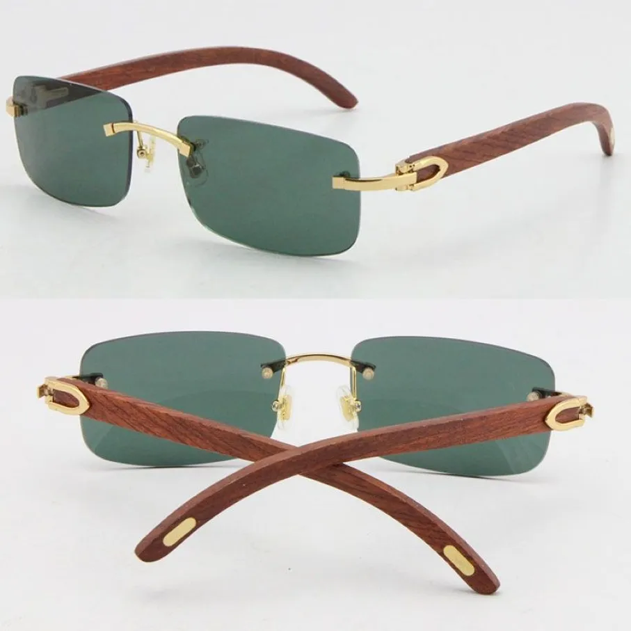 Vollständig verkaufte randlose Dekor-Holzrahmen-Mann-Sonnenbrille 8200757. High-End-Original-Holz-Fahrbrille für den Außenbereich, C-Dekoration 18336C