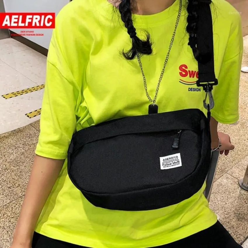 Aelfric unisex talia torby na piersi Fanny Pakiet Women Street w stylu ulicznym pakiet hip -hopowy duża pojemność torba crossbody paczki streetwear1224Q