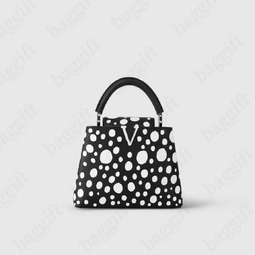 Collezione Yayoi Kusama Capucines BB Borsa a tracolla firmata Taurillon Pelle Infinity Dots Stampa Borsa di lusso Borsa da donna Donna C306x