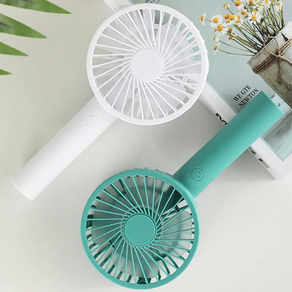 Mini Fan Portable for Fan Handheld USB Rechargeable Fan Appliances Desktop Air Cooler Outdoor Travel Hand Fan Solid Color Fan