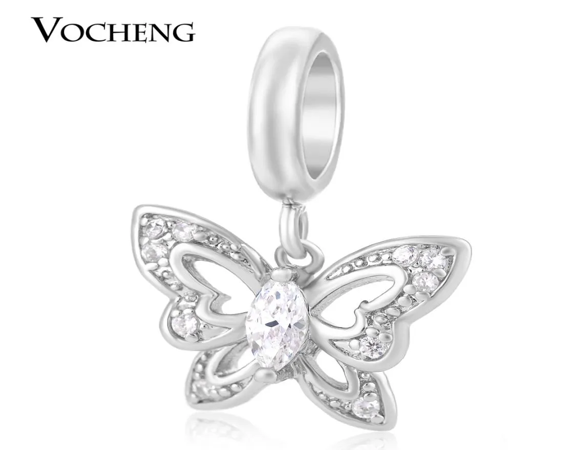 VOCHENG Endless Charms 3 Colors Bracelet Charm Inlaid CZ Stone Brass Material Nonfading Butterfly Interchangeable Jewelry VC1464018179