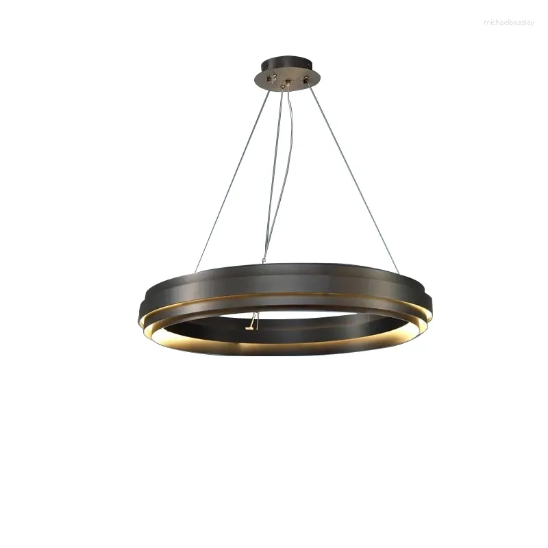 샹들리에 포스트 모더니즘 이탈리아 미니멀리스트 링 샹들리에 홈 장식 창조적 인 Led Gold 2024 Avize Modelleri Luster for Living Room