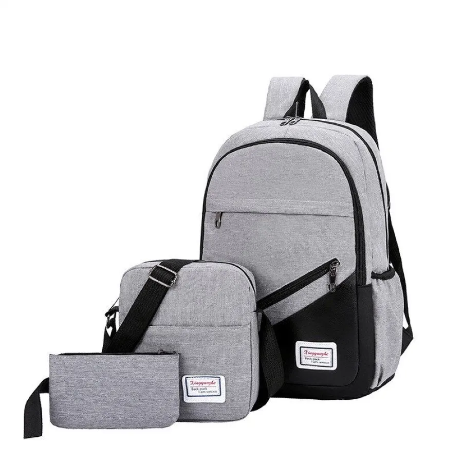 SHUJIN Nuovo set da 3 pezzi Zaino antifurto Uomo Donna Zaino casual Borse da scuola per laptop da viaggio Sac A Dos Homme Zaino248N