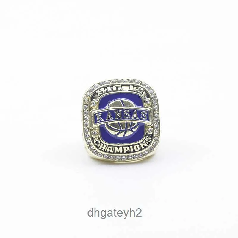 QI2D Band Rings Ncaa 2013 Bague de champion de basket-ball Raven Hawk de l'Université du Kansas 53as