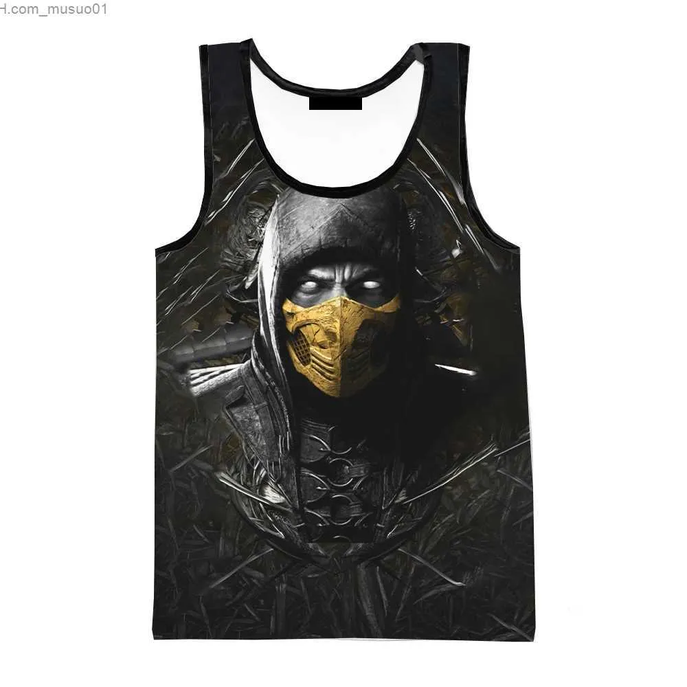 Herrtankstoppar Mortal Kombat 11 Tank Tops 3D Tryckt Man/ Women Casual Fashion Campaign Vest Kids Beach Tees Summer Overized Gym Clothing Menl2402