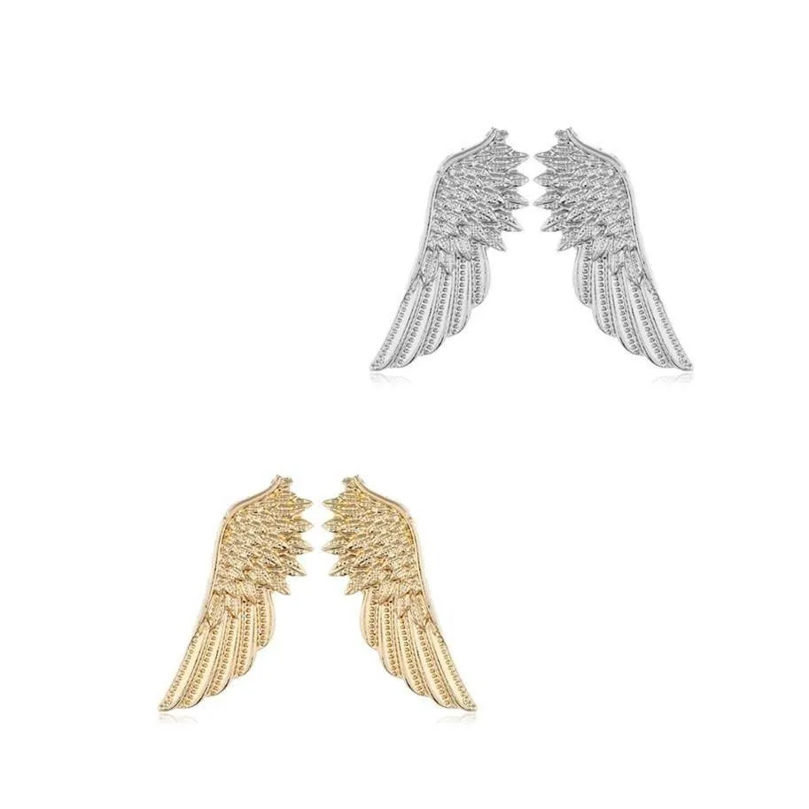 Pins Brooches Pins Brooches Retro Angel Wings Mens Badge Brooch Pin Snake Lapel Medal Women Shirt Collar Clothing Accessories Drop De Dhxcp