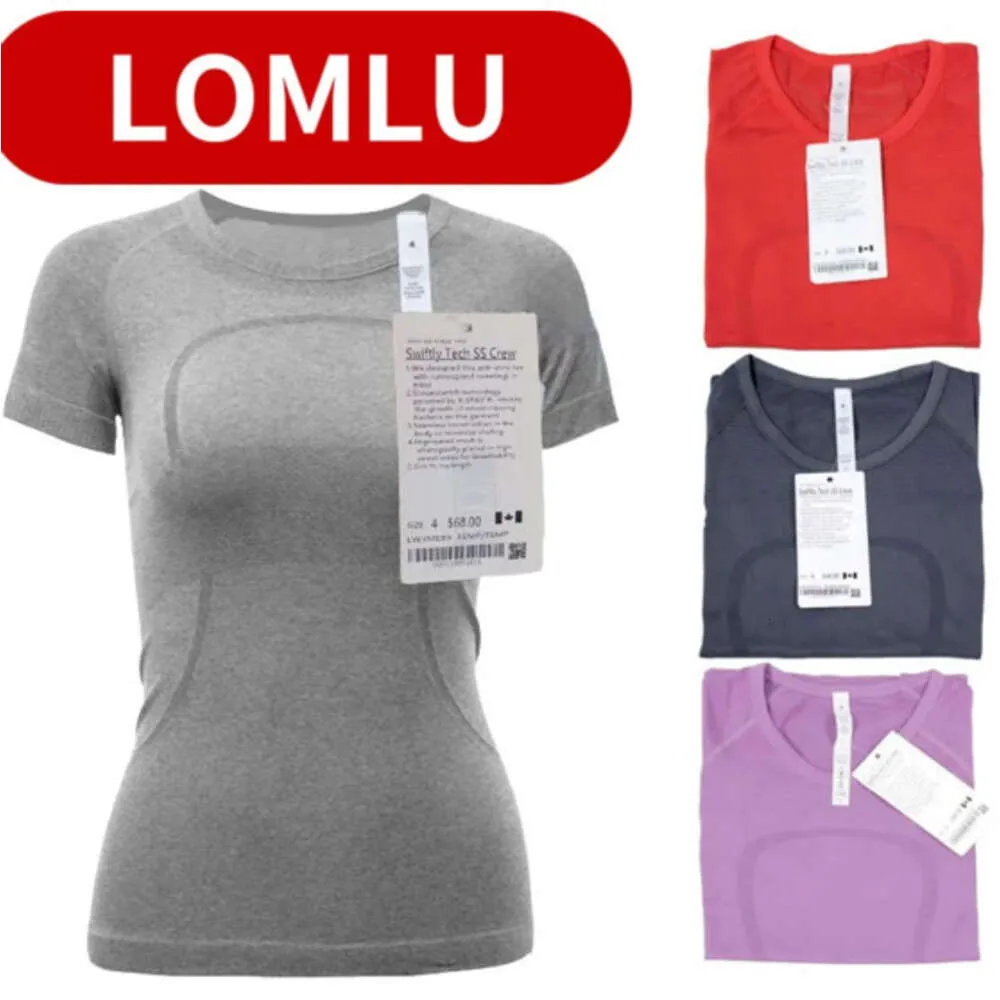 2024 lululemenI Femmes Designer Yoga T-shirt Haute Stretch Respirant Running Top Séchage rapide Sans couture Manches courtes Sports Vélo Gym Jogging Fiess Wear 668vvv