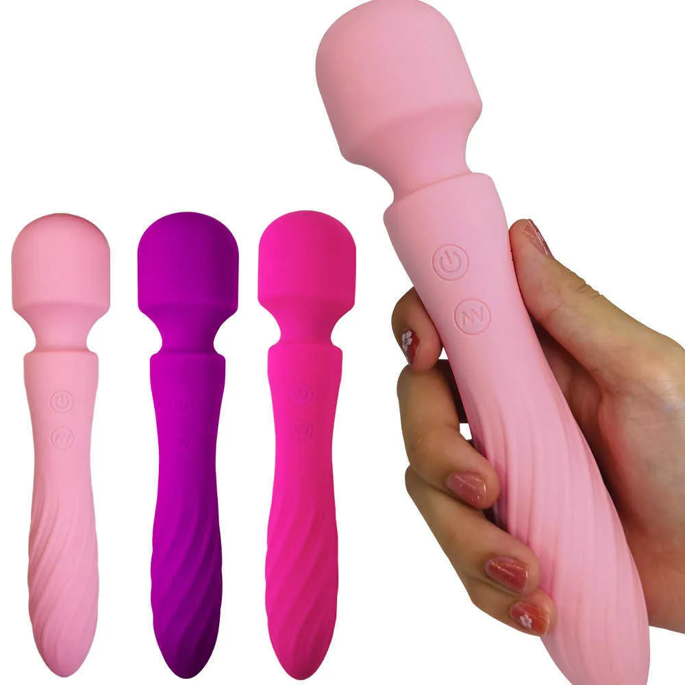 Vibrators 10 frequentie sterke trillingen voor vrouwen Dubbelkoppige vibrerende stok met lijm Flirten en masturberen apparaat voor vrouwen Seksuele producten voor volwassenen 240224