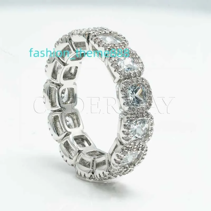 Mens Luxury Jewelry Men moissanite sliver Rings Hip Hop Jewelry Miami Cuban Chain Iced Out Diamond Rings