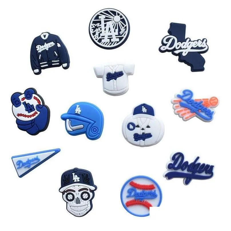 Skodelar Tillbehör Partihandel PVC Baseball Decoration Charms för CLOG Drop Delivery Series Slumpmässigt skor DHCZ5