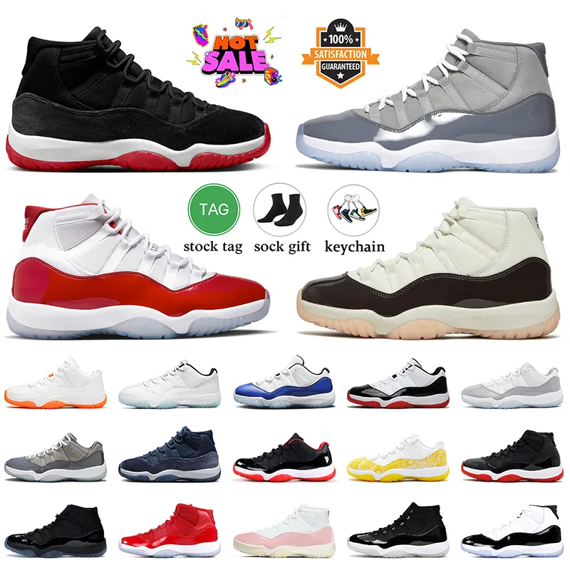 Cherry 11s Jumpman Cool Grey Jordan 11 Basketball Shoes Bred Velvet Midnight Navy Retro Pure【code ：L】Space Jam Pink Sneakers Trainers
