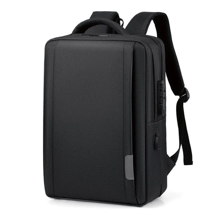 HBP Laptop-Rucksack mit großer Kapazität, USB-Aufladung, Business-Sicherheit, Passwortpaket, Diebstahlschutz für junge Männer, Schultasche Comp245n
