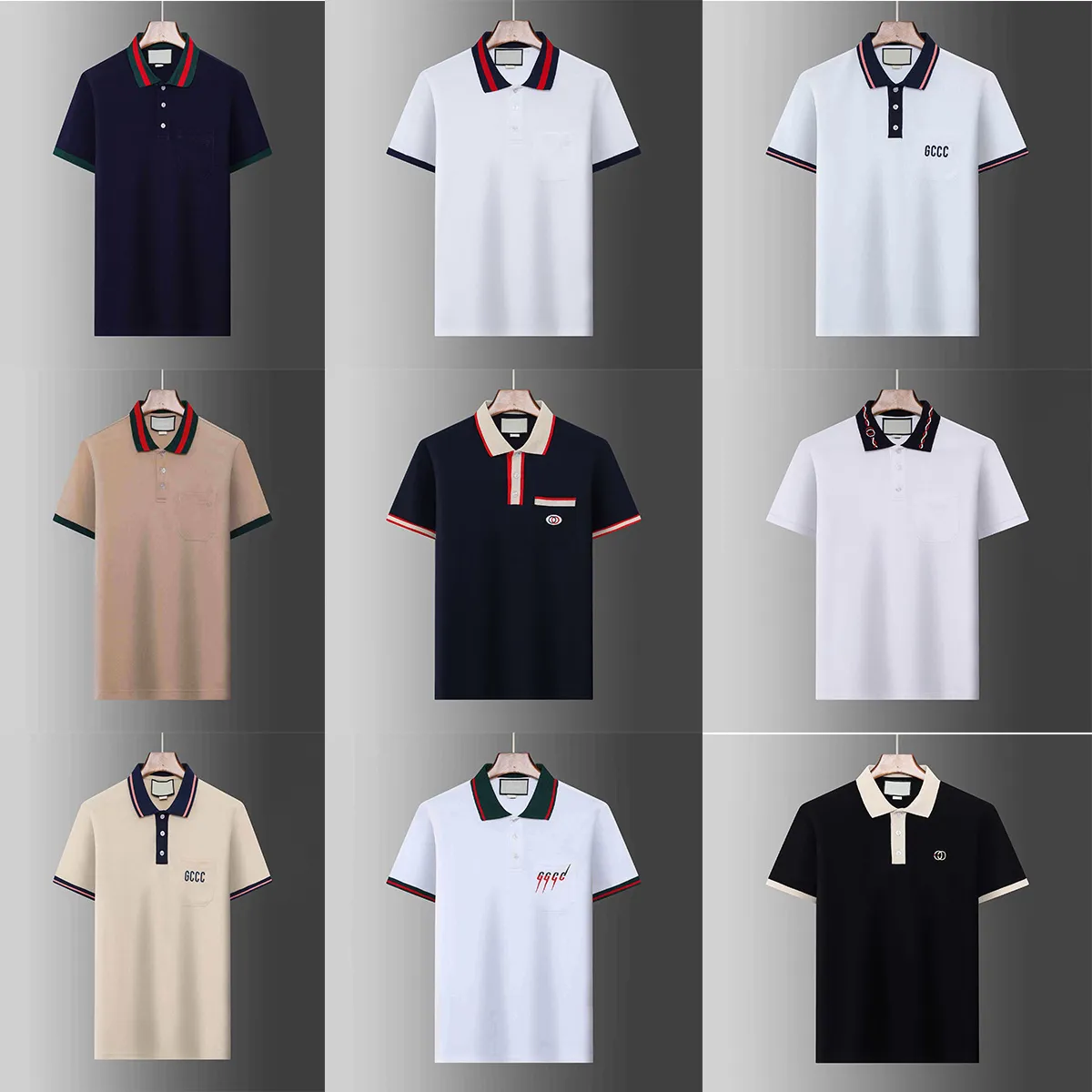 Fashion boss polo men's polo shirt short sleeve designer men's boss shirt upscale lapel boss letter high quality top leisure business slim T-shirt Asian size M XXXL