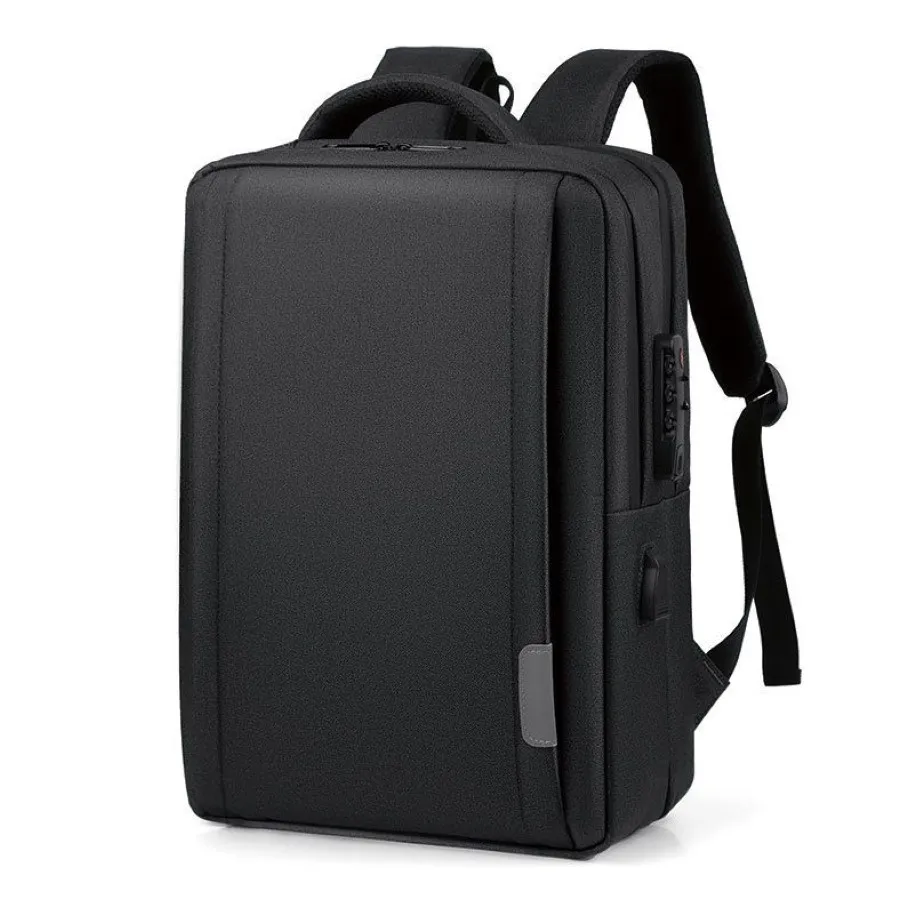 HBP Large capacity USB charge Laptop knapsack backpack Business security password package Young man anti-theft School bag Comp233n