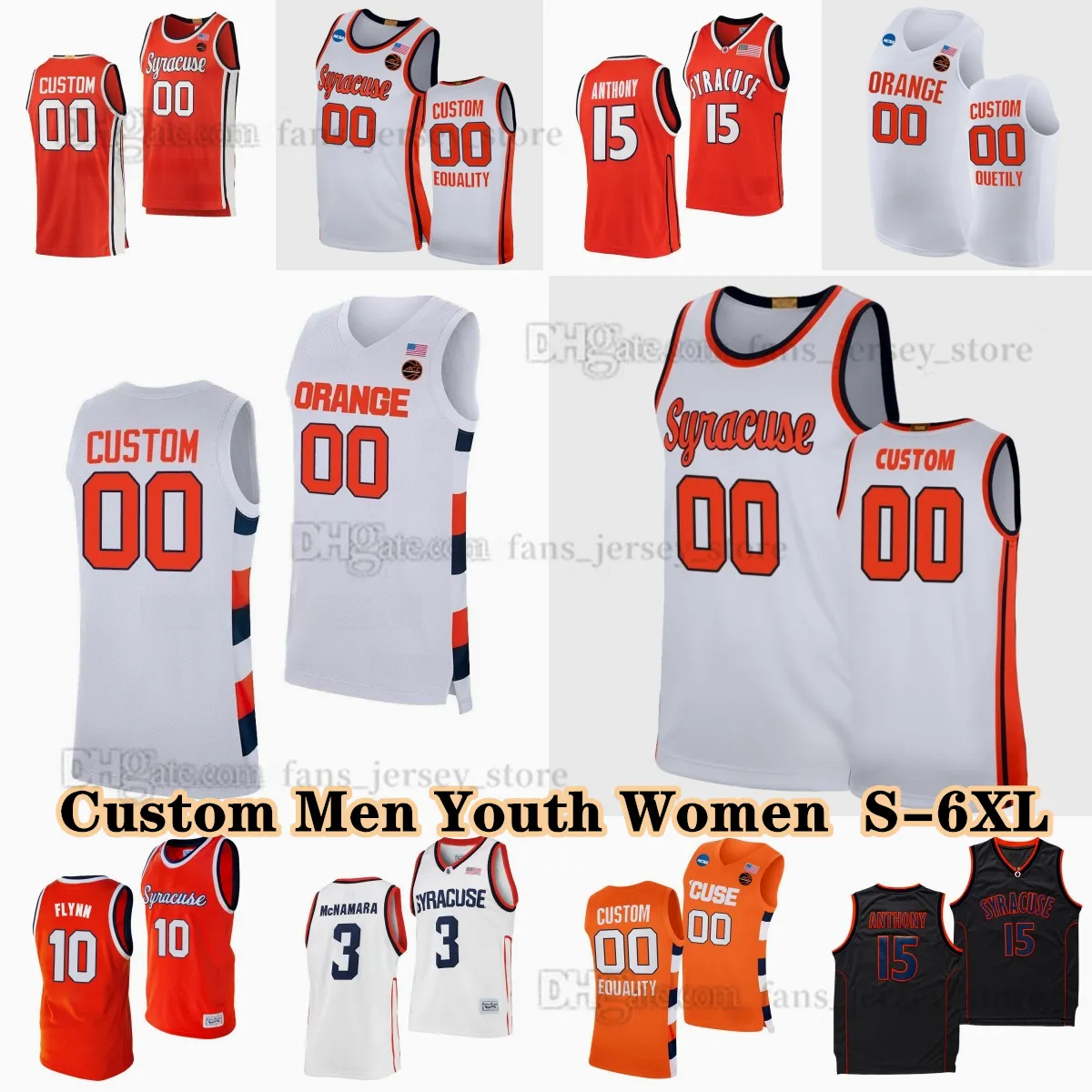 NCAA Custom S-6XL Syracuse Orange College Basketball 3 Judah Mintz Maillots 1 Maliq Brown 2 JJ Starling Chris Bell Quadir Copeland Benny Williams Justin Taylor