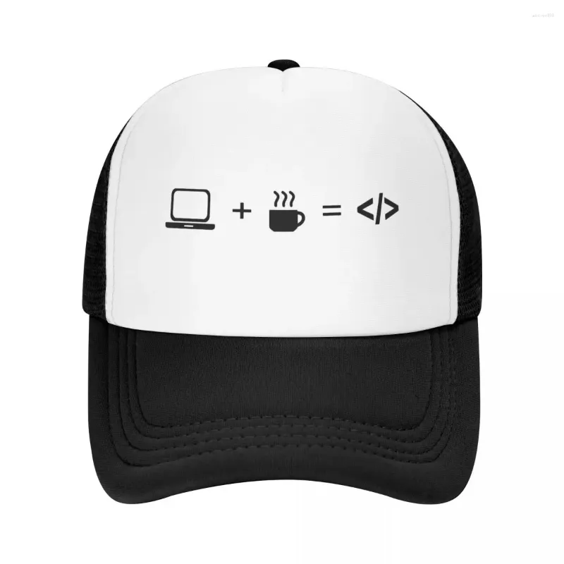Ball Caps Life of Coder Trucker Hats Software programista IT Geek siather Net Baseball Cap dla mężczyzn Kobiet Hip Hop Snapback Streetwear