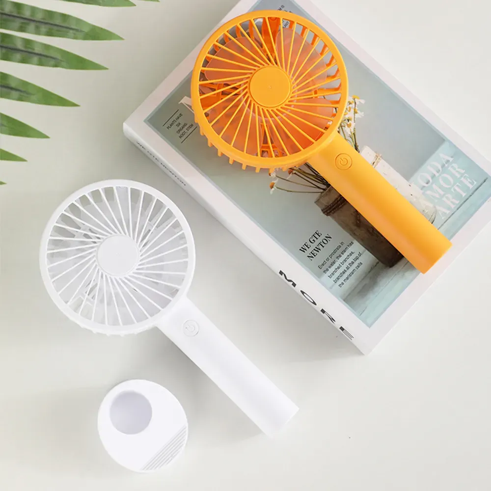 Mini Fan Portable for Fan Handheld USB Rechargeable Fan Appliances Desktop Air Cooler Outdoor Travel Hand Fan Solid Color Fan