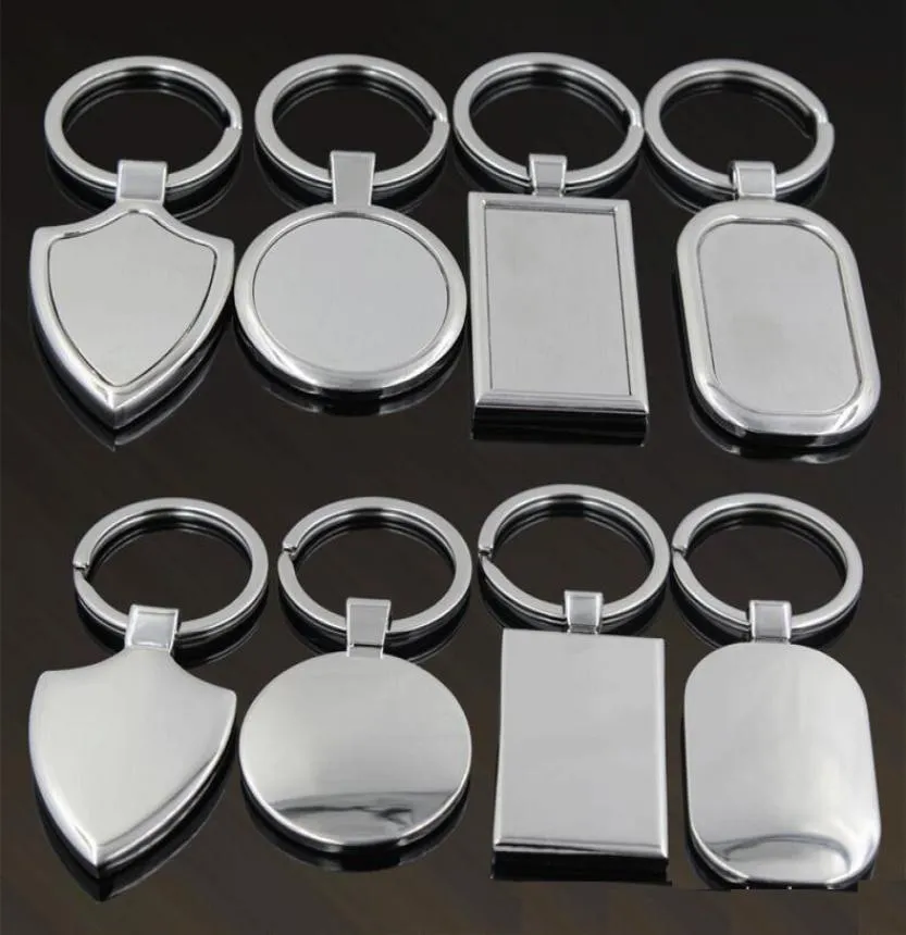 Metal Blank Tag keychain Creative Car Keychain Personalized Stainless Steel Key Ring Business Advertising For Promotion6538975