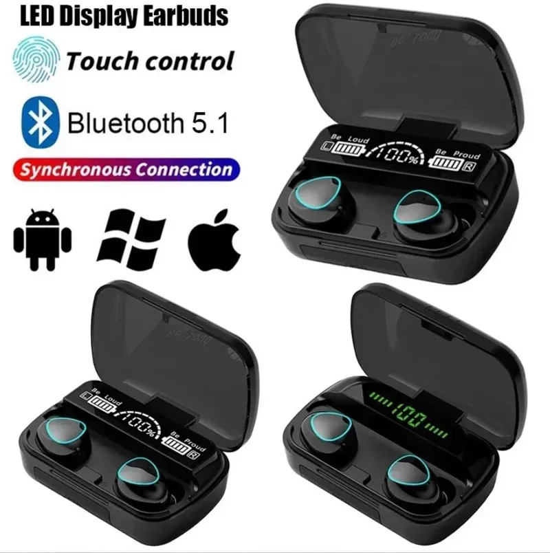 TWS sans fil Bluetooth casque LED affichage 3500mah boîte de charge 9D stéréo dans l'oreille sport étanche Bluetooth 5.1 casque