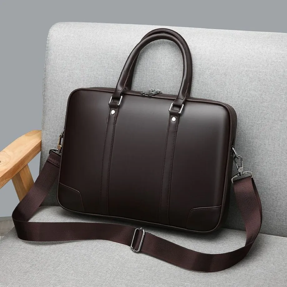 Designer-Men's Diagonal Bag PU Tote Bags Premium Quality Briefcase Laptop Bag Classic Men's Shoulder Bag241T