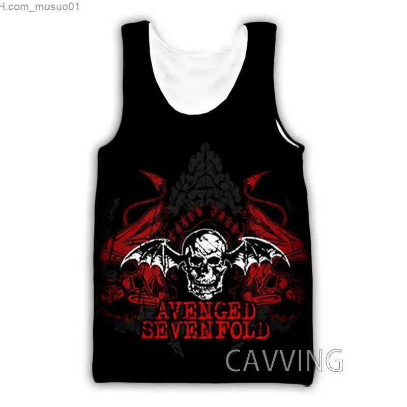 Débardeurs pour hommes Nouvelle mode femmes/hommes impression 3D Avenged Sevenfold Rock débardeurs Harajuku gilet d'été maillot de corps chemises Streetwear V01L2402