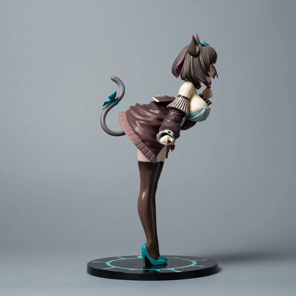 Anime Manga 24cm Native Rocket Boy Original Character Anime Cat Girl Mauve PVC Action Figure Statue Adults Collection Model Doll Gifts