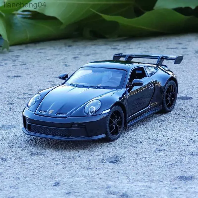 Modèle de voiture moulé sous pression 1/32 Porsche 911 GT3 Supercar en alliage modèle de voiture moulé sous pression en métal jouet de voiture son et lumière garçon enfants jouet à collectionner cadeau